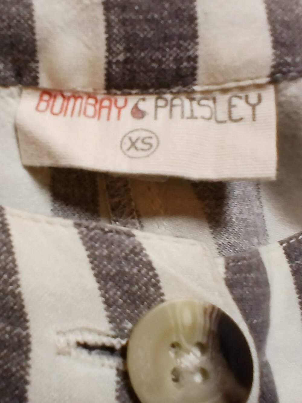 BOMBAY PAISLEY Gray/White Stripe Wide Leg/Palazzo Pants - Picture 12 of 12